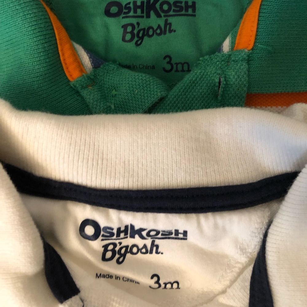 *LOT OF 2* OshKosh Polo Onesie Shirts - Picture 5 of 5